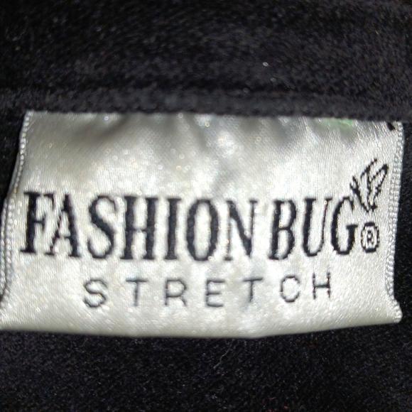 Vintage ::Fashion Bug Black Velvet Button Down Women's Long Sleeve Jacket Size S - Picture 9 of 9